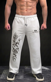 Grey baggy trousers with Dragon Strike graphic print - Elitewear X