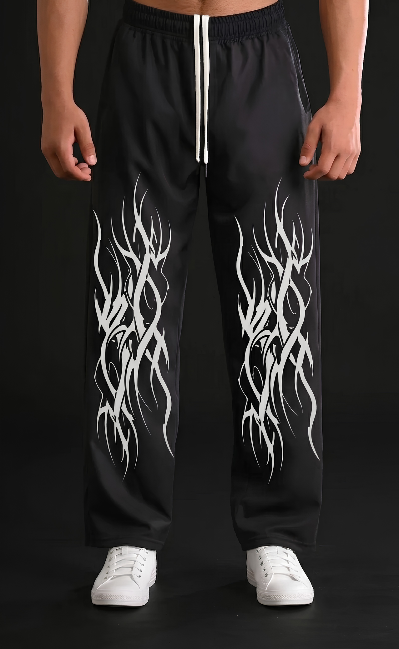 Black baggy streetwear trousers, Urban Edge style - Elitewear X