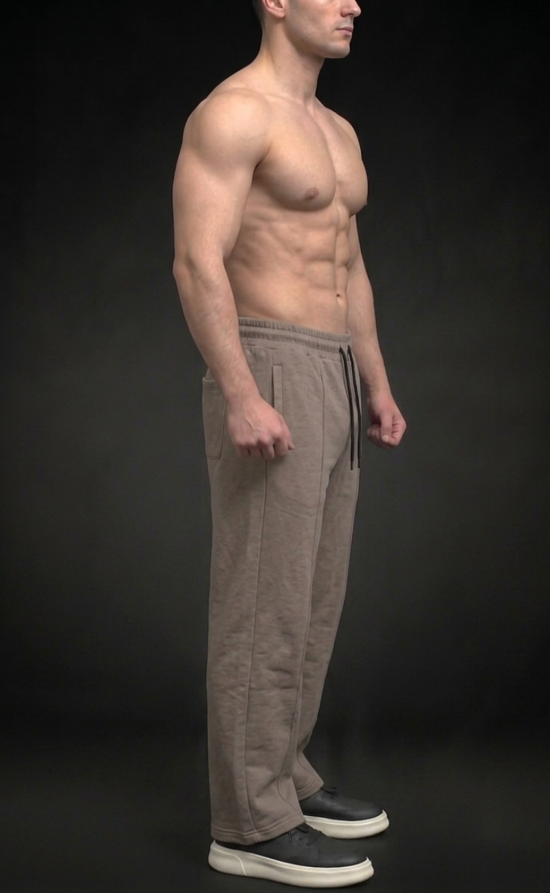 Beige essential baggy trousers for men - Elitewear X