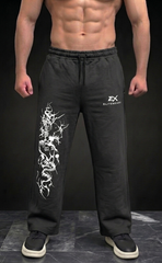 Black baggy trousers with Dragon Strike graphic print - Elitewear X
