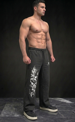 Black baggy trousers with Dragon Strike graphic print - Elitewear X