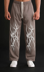 Beige baggy streetwear trousers, Urban Edge style - Elitewear X