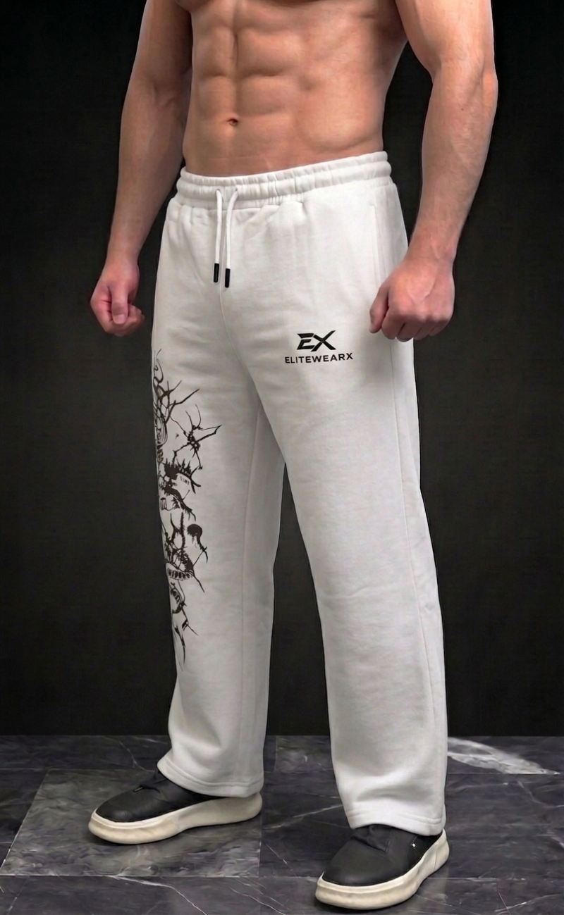 Grey baggy trousers with Dragon Strike graphic print - Elitewear X