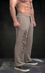 Beige baggy trousers with Dragon Strike graphic print - Elitewear X