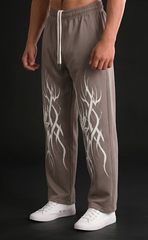Beige baggy streetwear trousers, Urban Edge style - Elitewear X