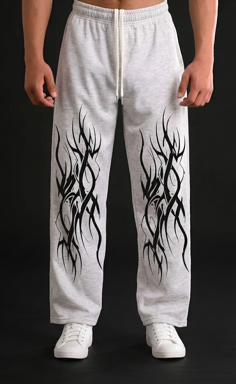 Grey baggy streetwear trousers, Urban Edge style - Elitewear X